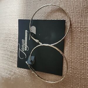Silver-Tone Hoop Earrings